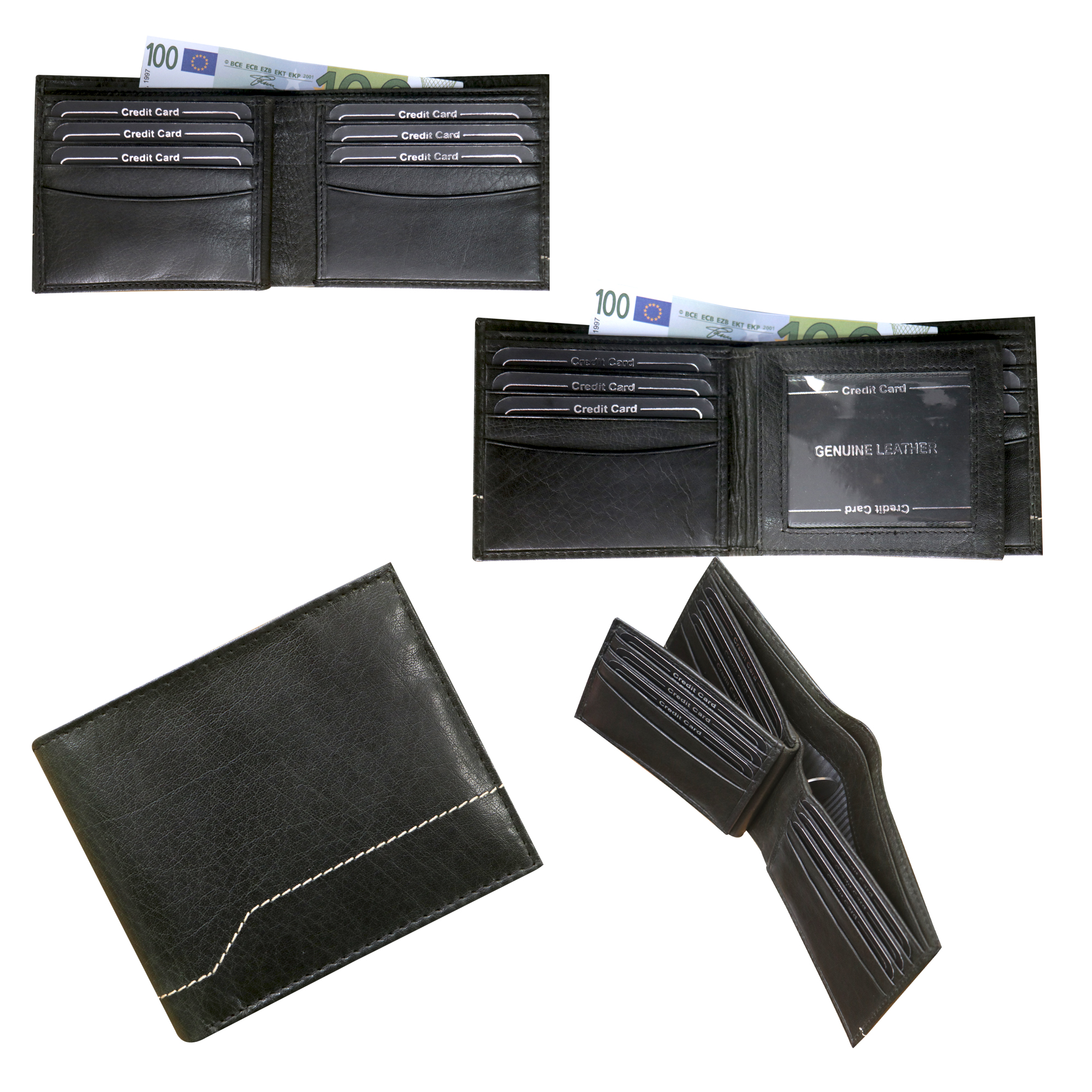 Black Deluxe Leather Wallet